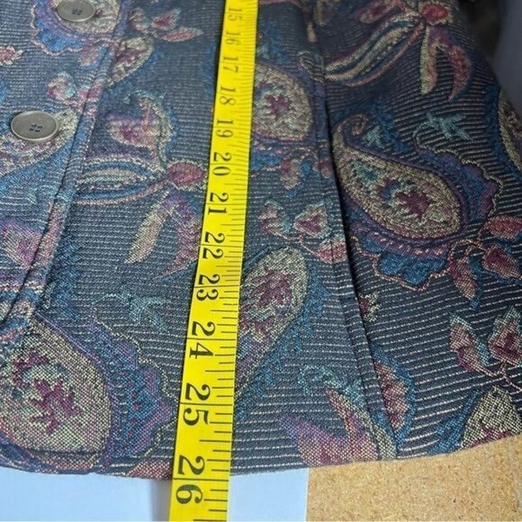 Christopher & Banks Multicolor Paisley Pattern Woven Jacket Womens Size Large - Picture 9 of 10